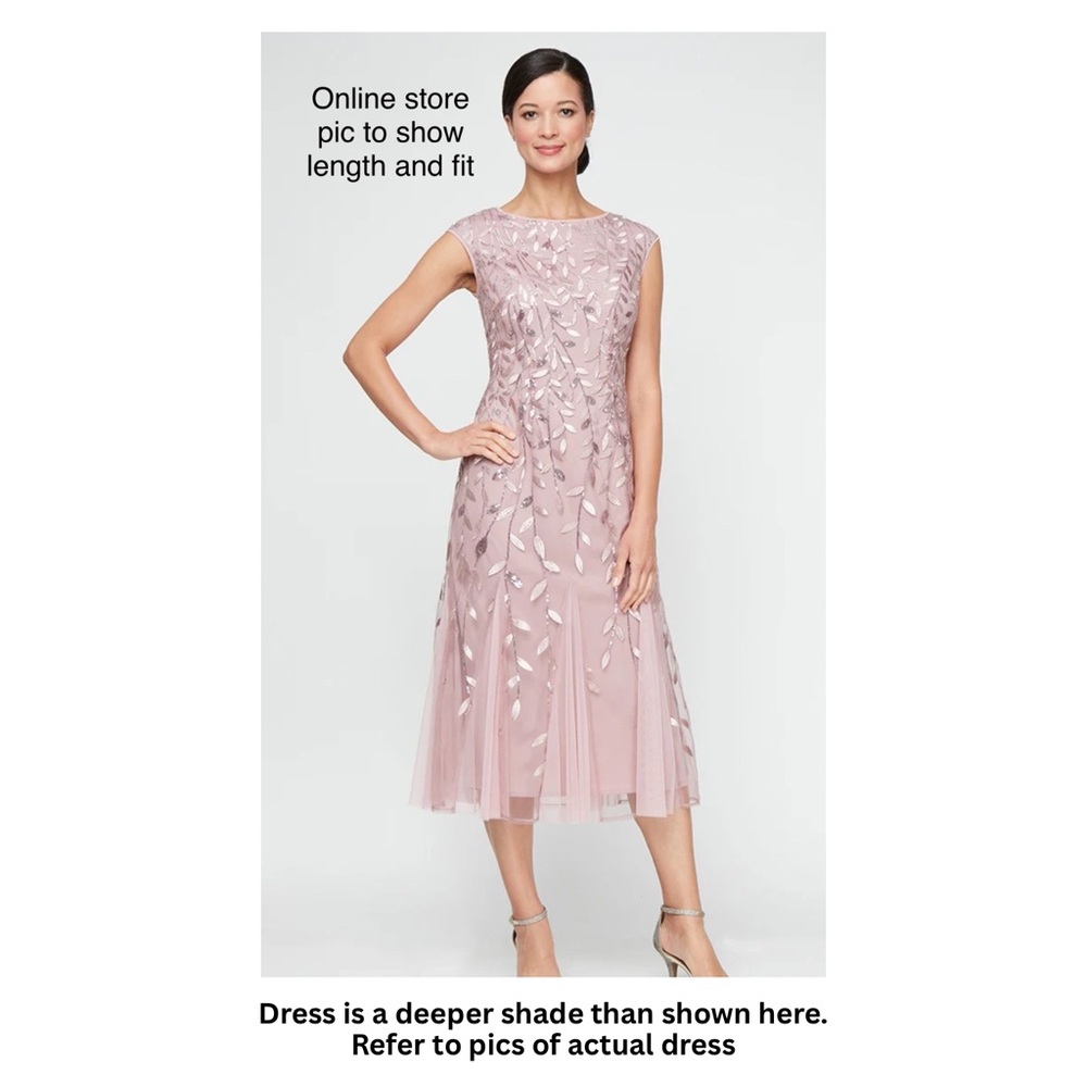 ✨Worn Once! ✨Alex Evenings Women's Embroidered and Sequined Dress - Picture 10 of 10